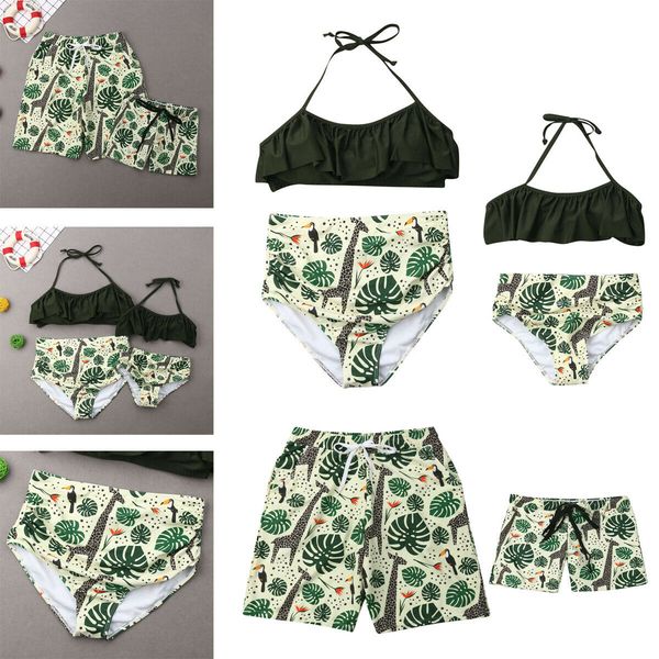

mother father style us family swimwear mother daughter monokini swimsuit bikini father son beachwear