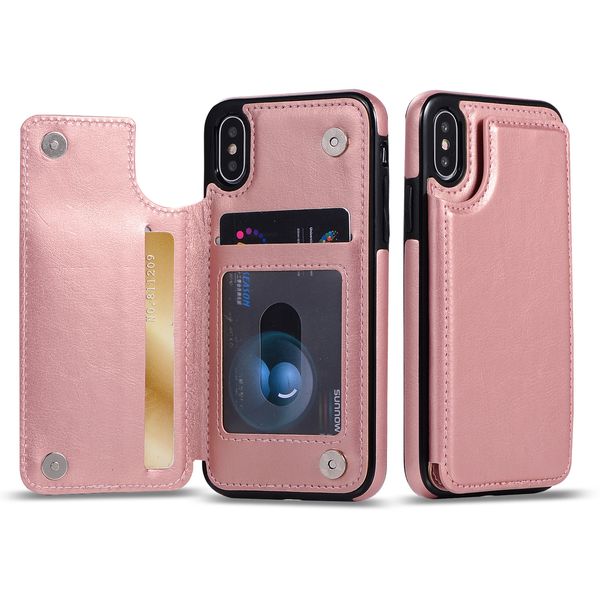 

для iphone x xs max xr 7 8 plus бумажник чехол для телефона пу кожа kickstand карта магнитная застежка для samsung galaxy s9 s10