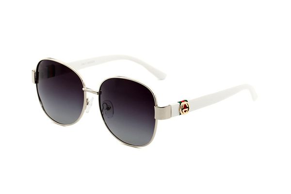 

4242 # модных солнцезащитных очков ретро старинным мужчинам блестящего золотого кадра лазерных женщин высокого качество, White;black