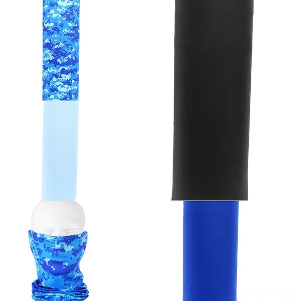 

hosqr stock, summer cycling face cycling mask cool ice silk outdoor sports scarf breathable half anti-uv neck facemask fishing, Black