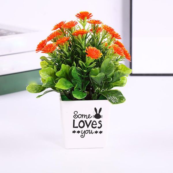 

potted plant table bonsai plastic gift mini artificial flower long lasting home decor wedding chrysanthemum indoor garden party