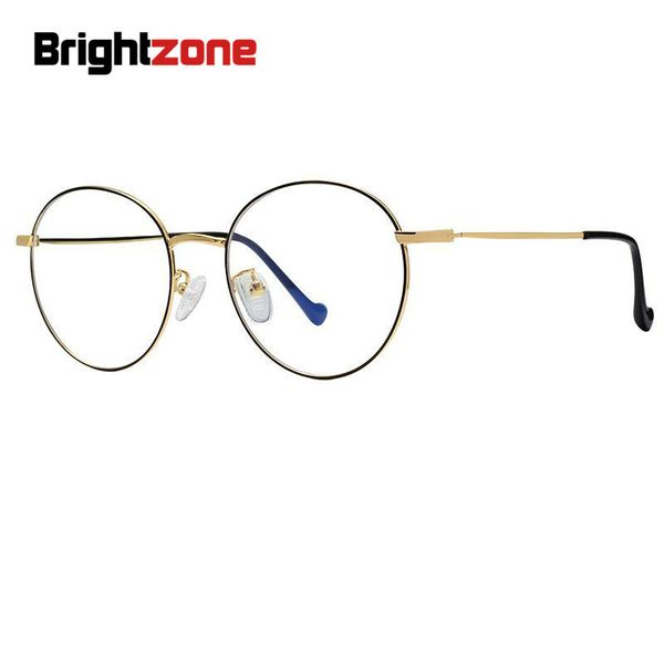 

brightzone anti blue ray light transparent optical glasses myopia computer man round spectacle frame woman fashion eyeglasses, White;black