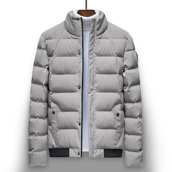 

winter men thick padded warm windproof bomber parka jacket male fashion winter coat casual cotton padded outwear baseball jacket, Black