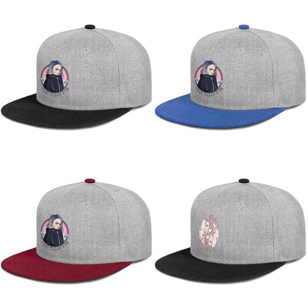 

billie eilish for men and women hip hop rebound hat styles plain baseballcap billie-eilish oceean eyes billie eilish art-1 painting, Blue;gray