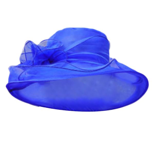 

women wide brim wedding occasional sun hat 2019 chapeau paille femme, Blue;gray