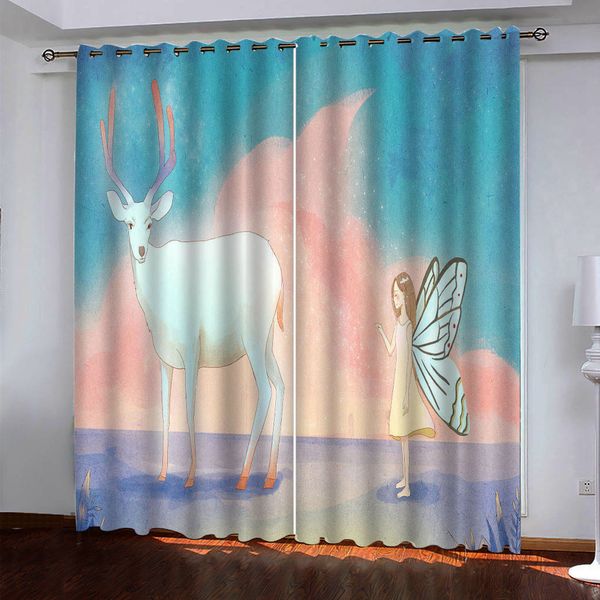 

custom curtains 3d window curtain 3d print luxury blackout for living room blue curtains soundproof windproof curtains
