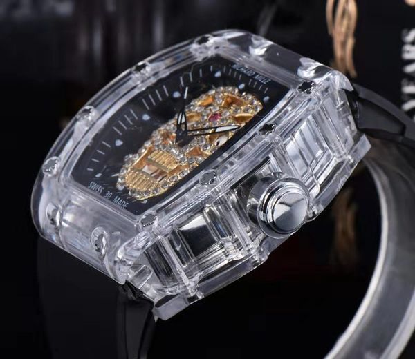 

Роскошные мужские часы Top Brand РИЧАРД Спорт наручные часы Мода силиконовой лентой B