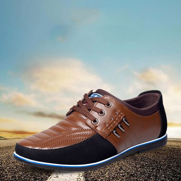 

fashion mens pu leather shoes breathable anti-slip vintage boots casual streetwear c55, Black