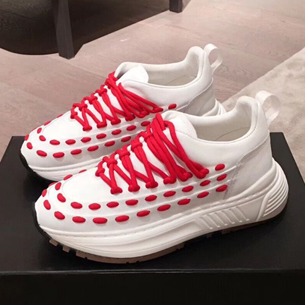 

prova perfetto 2020 spring street fashion casual running shoes genuine leather breathable pink sneakers large size shoes unisex, Black