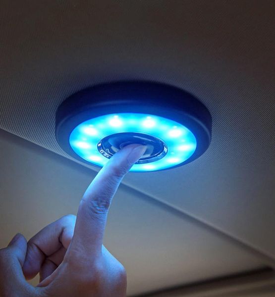 

1pc car touch roof light discoloration usb rechargeable led portable wireless indoor reading magnetic screen night light