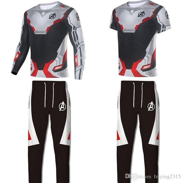 

cosplay avengers 4 endgame t shirt 3d printed t-shirt sports quick drying breathable for men costume tshirt quantum realm, Black;red