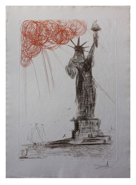 

salvador dali- statue of liberty home decor handpainted &hd print oil painting on canvas wall art canvas pictures new york city 191217