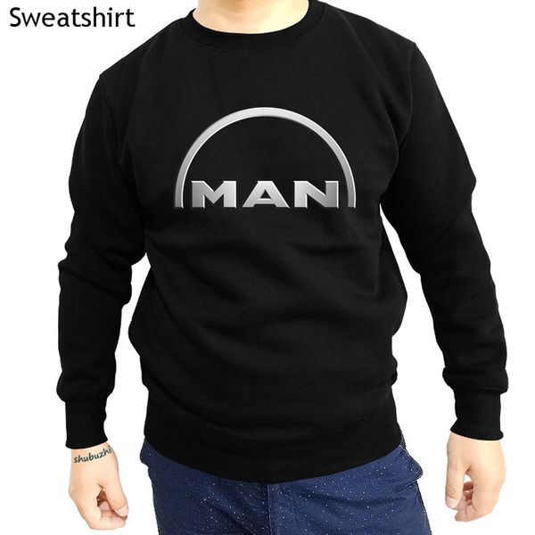 

o-neck sweatshirt men autumn hoody man truck hoodie car brand logo cotton long sleeve male hoodies euro size, Black
