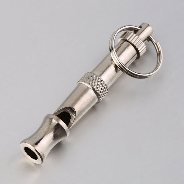

pet dog training whistle obedience supersonic sound pitch ultra sonic quiet discipline metal/black key ring loop sound louder