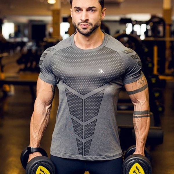 

men running t-shirt sports black print t-shirt gyms fitness bodybuilding workout t shirt 2019 new male tee clothing, Black;blue