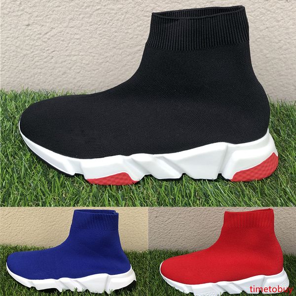 

fashion paris sock casual shoes speed trainer prune royal grey triple black white men women luxury designer sneakers high quality
