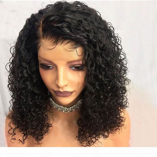 

hd transparent lace front wig human curly bleached knots virgin unprocessed brazilian malaysian hd transparent full lace human hair wigs, Black;brown