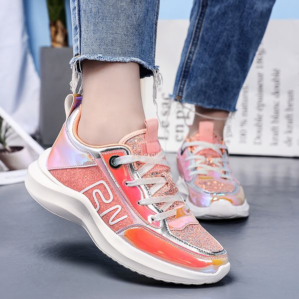 

sneakers women running shoes women flat platform casual shoes magic mirror fashion versatile women's chaussures femme