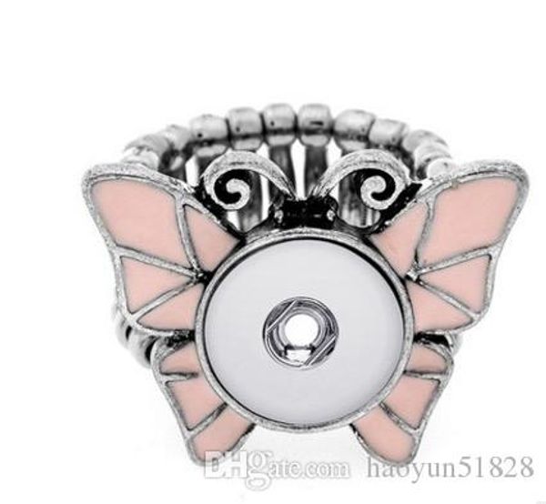 

ew noosa crystal snap button ring fashion diy metal adjustable ring fit ginger 12mm snap button rings jewelry, Golden;silver