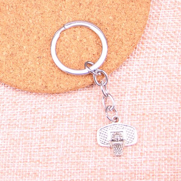 New Keychain 20 * cesta de basquete 19 milímetros pingentes DIY Homens Car Chaveiro Anel Titular Chaveiro Souvenir Jóias presente