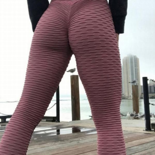Seksi Yoga Pantolon Fitness Spor Taytları Jacquard Spor Taytları Kadın Koşu Pantolonları Yüksek Bel Yoga Sıkı Spor Pantolon Hızlı Kuru