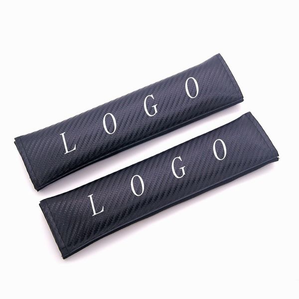 

2pcs carbon fiber car seat belt cover shoulder padding car styling f for amg s-line