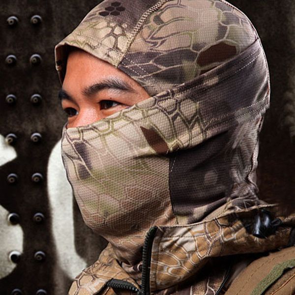 

1pc camouflage army cycling motorcycle cap balaclava hats full face mask, Black