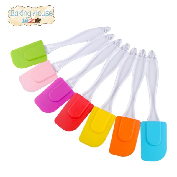 

7pcs pastry tools silicone spatula baking scraper cream butter handled cake spatula cooking cake brushes kitchen utensil