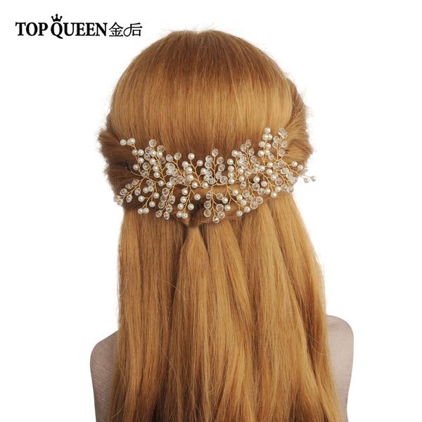 

ueen hp112 bridal headdwear for women girls wedding hair accessories by handmade beaded crystal and pearls prom headdress