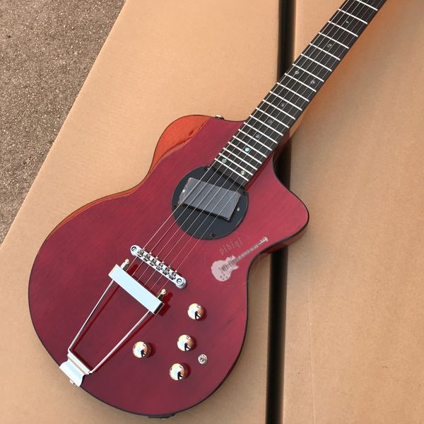 Ccustom Red Transparent Body Neck Sandwich E-Gitarre, Farbform und Logo können individuell angepasst werden