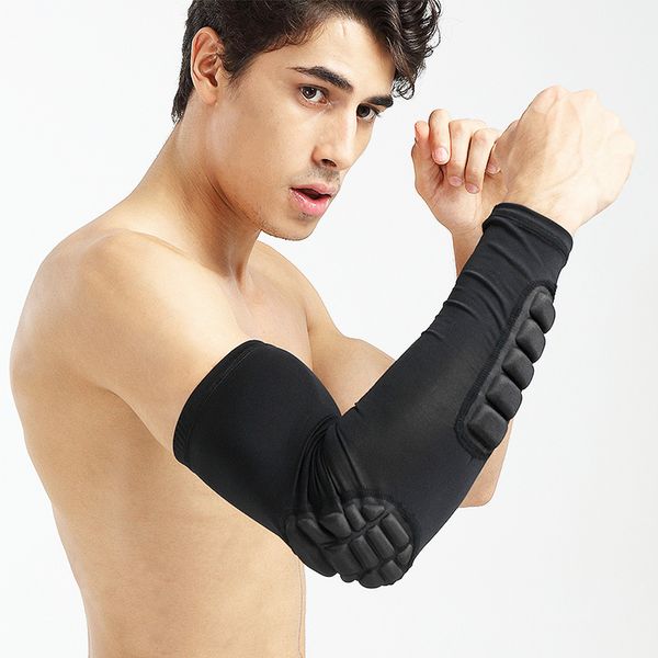 

black arm guard fitness equipment for outdoor sports tendon sheath arm elbow guard for sports protection fitness kneepad, Black;gray