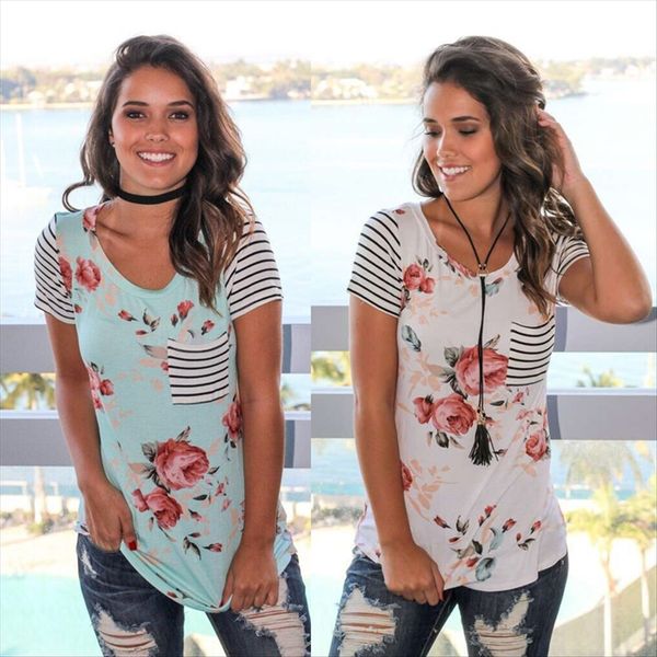 

printed contrast color short sleeve t-shirt women's printed contrast color short sleeve women's t-shirt, White