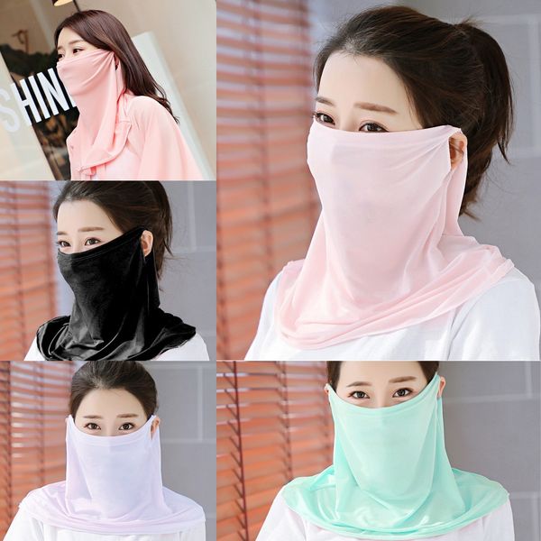 

dzpce shipping i breathe breathe sunscreen headgear scarf summer outdoor face mask i cant can't scarf riding towel, Black
