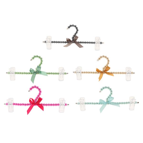 

5 pieces 30cm pearl bead bar bowknot clothes hangers boutique clothes coat fashion