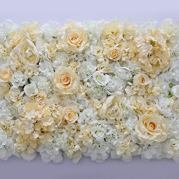 

40x60cm silk rose flower champagne artificial flower for wedding decoration wall romantic wedding xmas backdrop decor