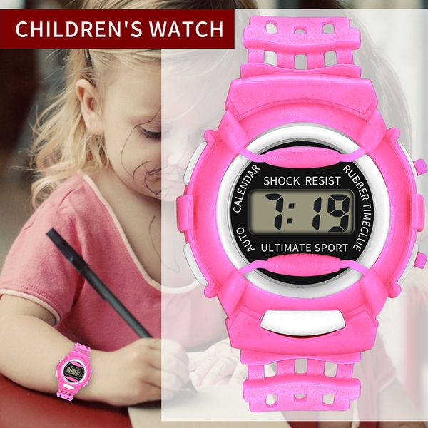 

children's watch children girls analog digital sport led electronic waterproof wrist watch new wristwatch clock gift dropship#7, Blue