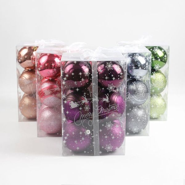 

12 pcs christmas ball pendant decor 8 cm pvc for home l restaurant for diy xmas party wedding hanging ornament