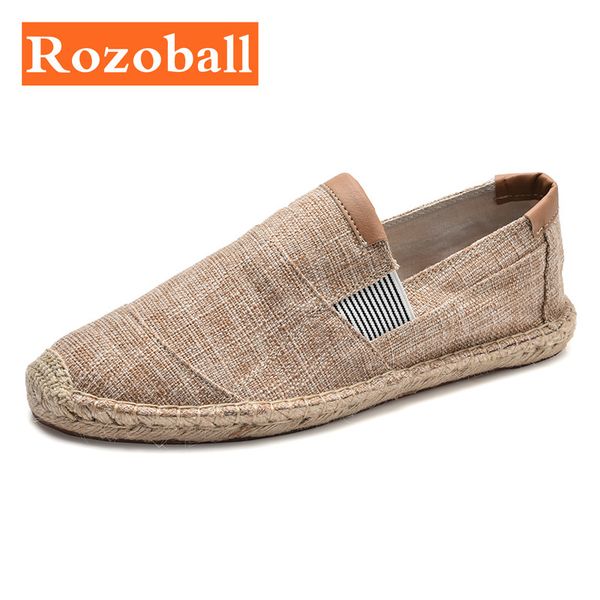 

men fashion espadrilles slip on sneakers men breath canvas casual shoes loafers lazy fisherman shoes dropshipping rozoball, Black