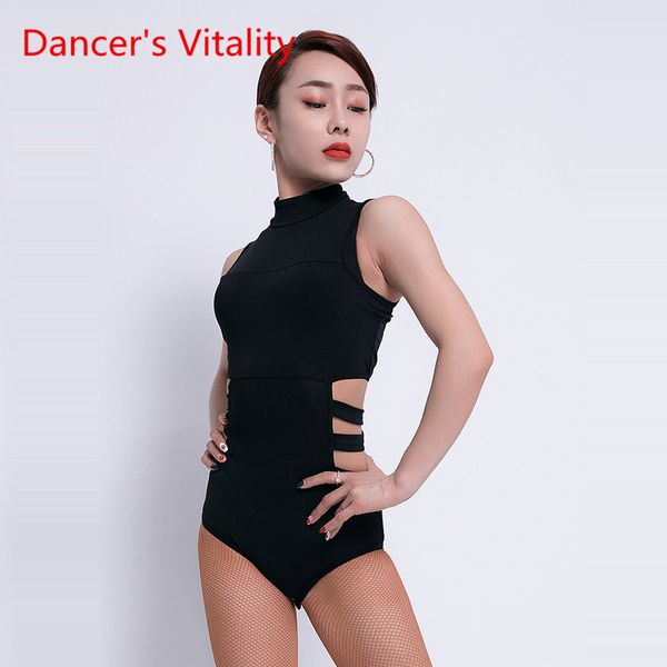 

new latin dance body suit clothing female profession competition/performance fashion body suit dancing unifom, Black;red