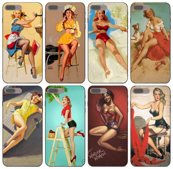 

tongtrade] girl pinup pin-up protective case for iphone 11 pro x xs max 6s 5s 5c 5 4s 4 galaxy j5 j7 prime pro huawei gr5 sony z3 case