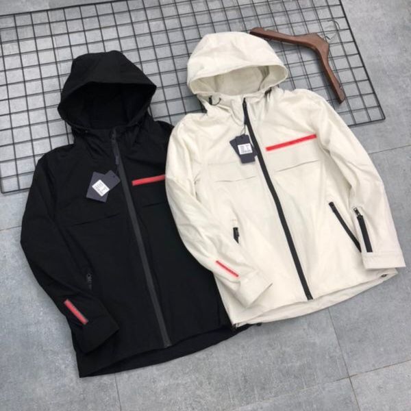 

18FW Милан Италия Дизайнер Ветровка Куртка С Капюшоном Одежда Мужчины Женщины Ветр