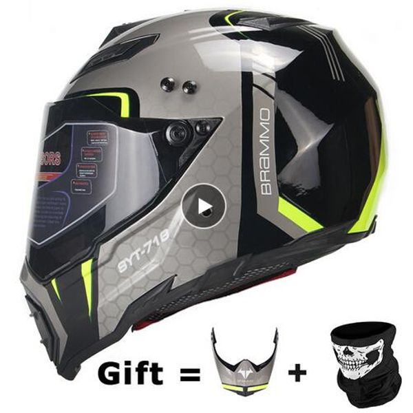 

новый мотоциклетный шлем мужчины полный лицевой шлем мото езда abs материал приключения мотокросс мотоцикл dot сертификация