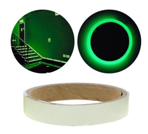 

1.5cm * 1m luminous флуоресцентная ночь самоклеящиеся glow in the dark стикера tape безопасность безопасность домашнее украшение предупрежде