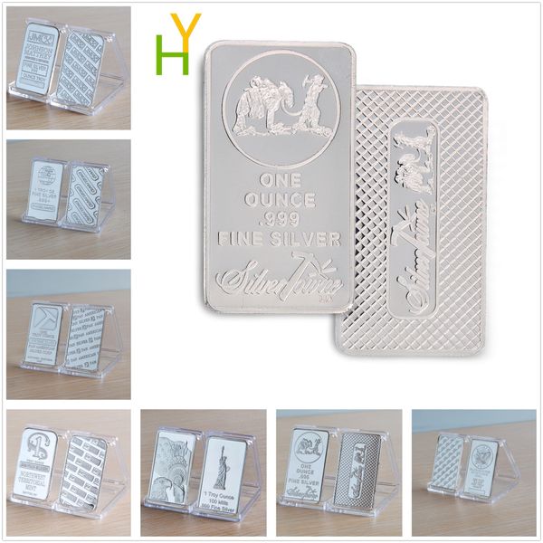 

1 oz серебряного слиток серия слитки бар собирает дилижанс silver делимой apmex джонсон матти саншайн towne prospector silver bar
