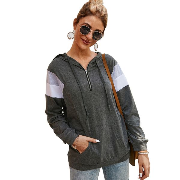 

женин 1/4 zip-up оловки-оп веоне пеан длиннм Ѭђкавом нђѬок оловк, Black