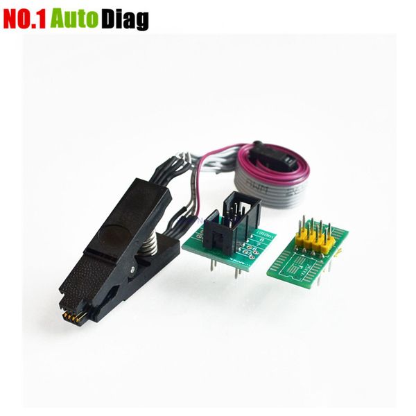 

update version soic8 sop8 test clip for eeprom 93cxx / 25cxx / 24cxx in-circuit programming+2 adapters
