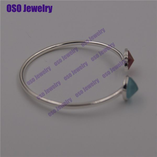 

100% 925 silver bracelet bangle for women pulseras mujer plata de ley 925 wholesale, Black