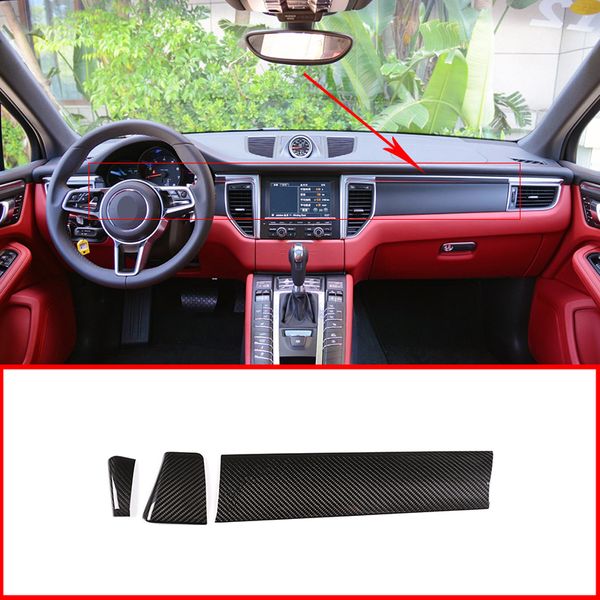 

консоль украшения real carbon fiber автоцентр панель крышки уравновешивания для macan 2014-2017 2018-2020 автоаксессуары