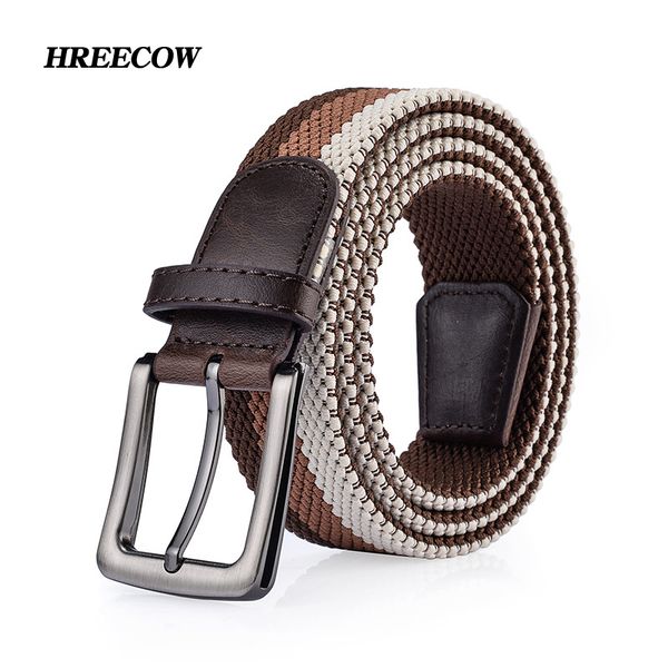 

breathable belt tactical belt men & women elastic belts for jeans male canvas straps 6 colors, Black;brown