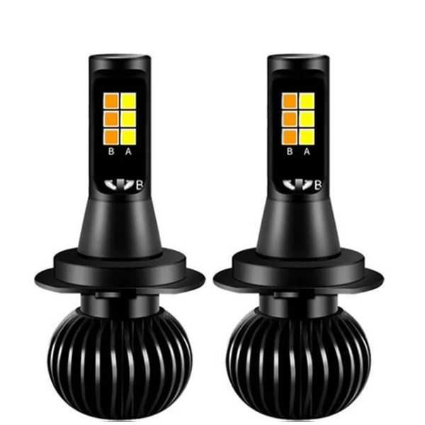 

2 x dual colors 3000k yellow 6000k white switchback h11 h8 h9 9005 hb3 9006 hb4 h7 h1 h3 880 881 led car fog light auto fog lamp
